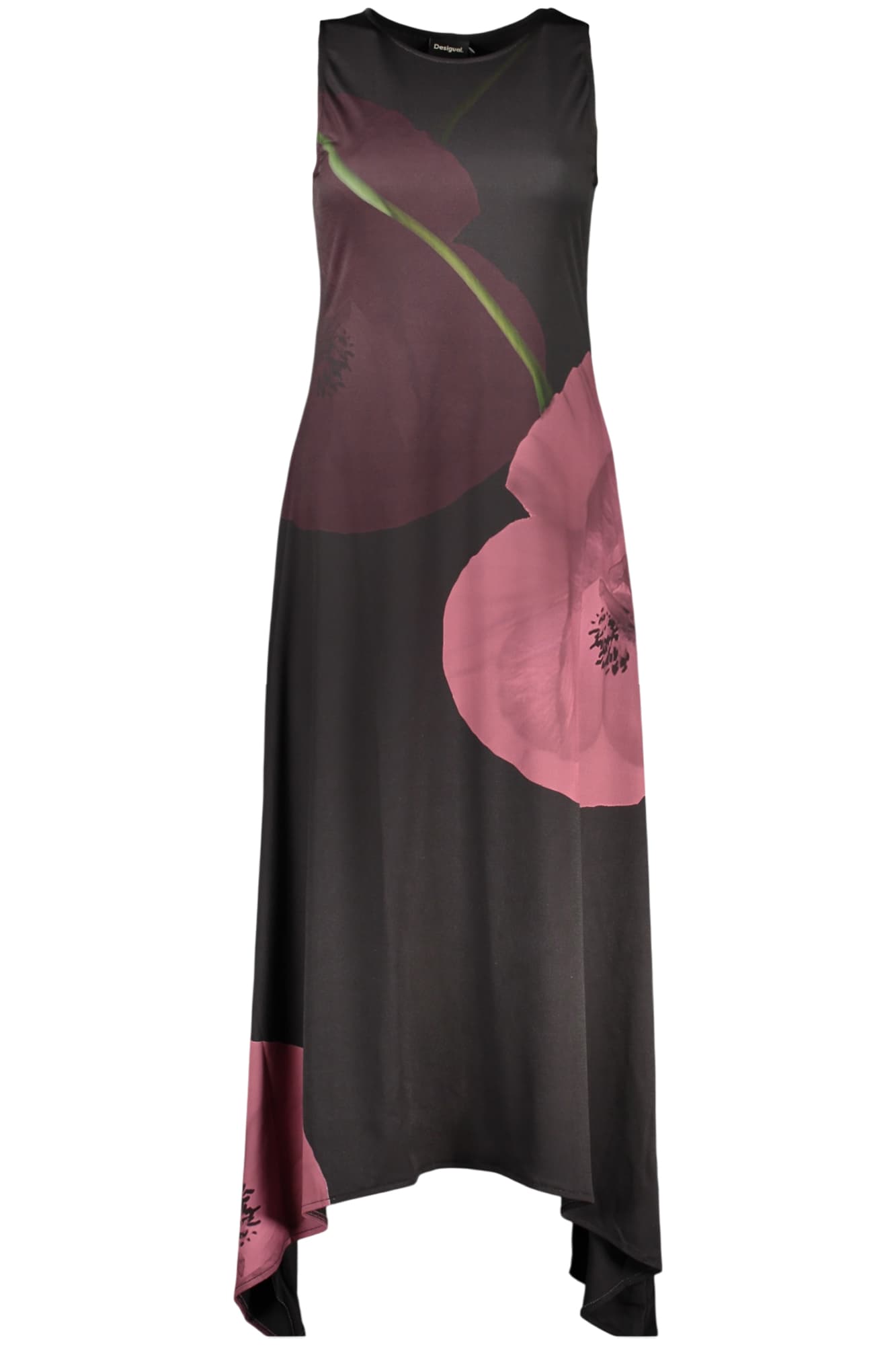 Дълга черна рокля за жени DESIGUAL - DESIGUAL