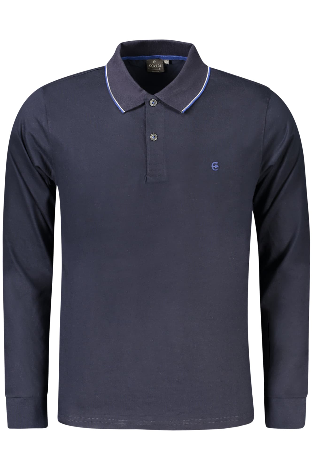 COVERI MOVING POLO LONG SLEEVES MEN BLUE - COVERI MOVING