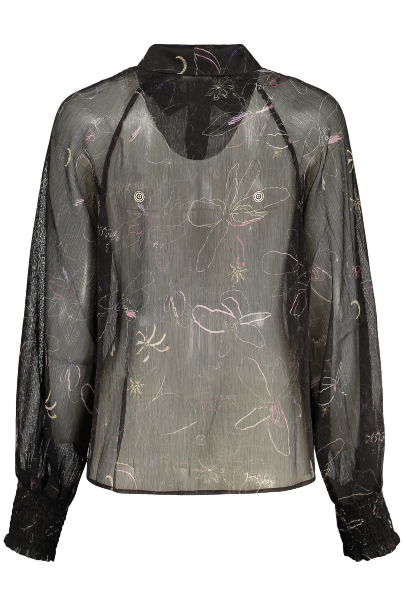 DESIGUAL CAMICIA MANICHE LUNGHE DONNA NERO - DESIGUAL