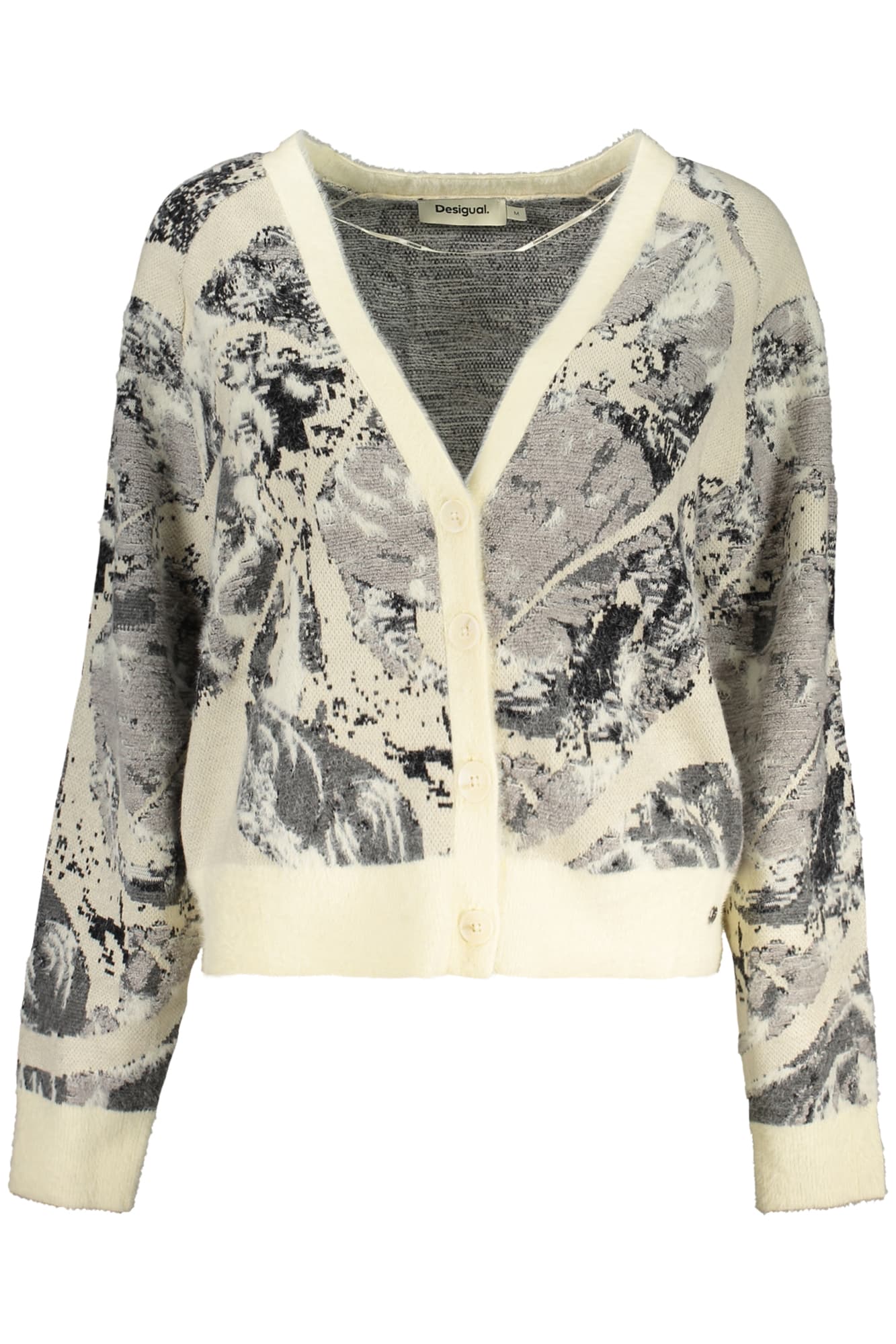 DESIGUAL CARDIGAN DONNA BIANCO - DESIGUAL