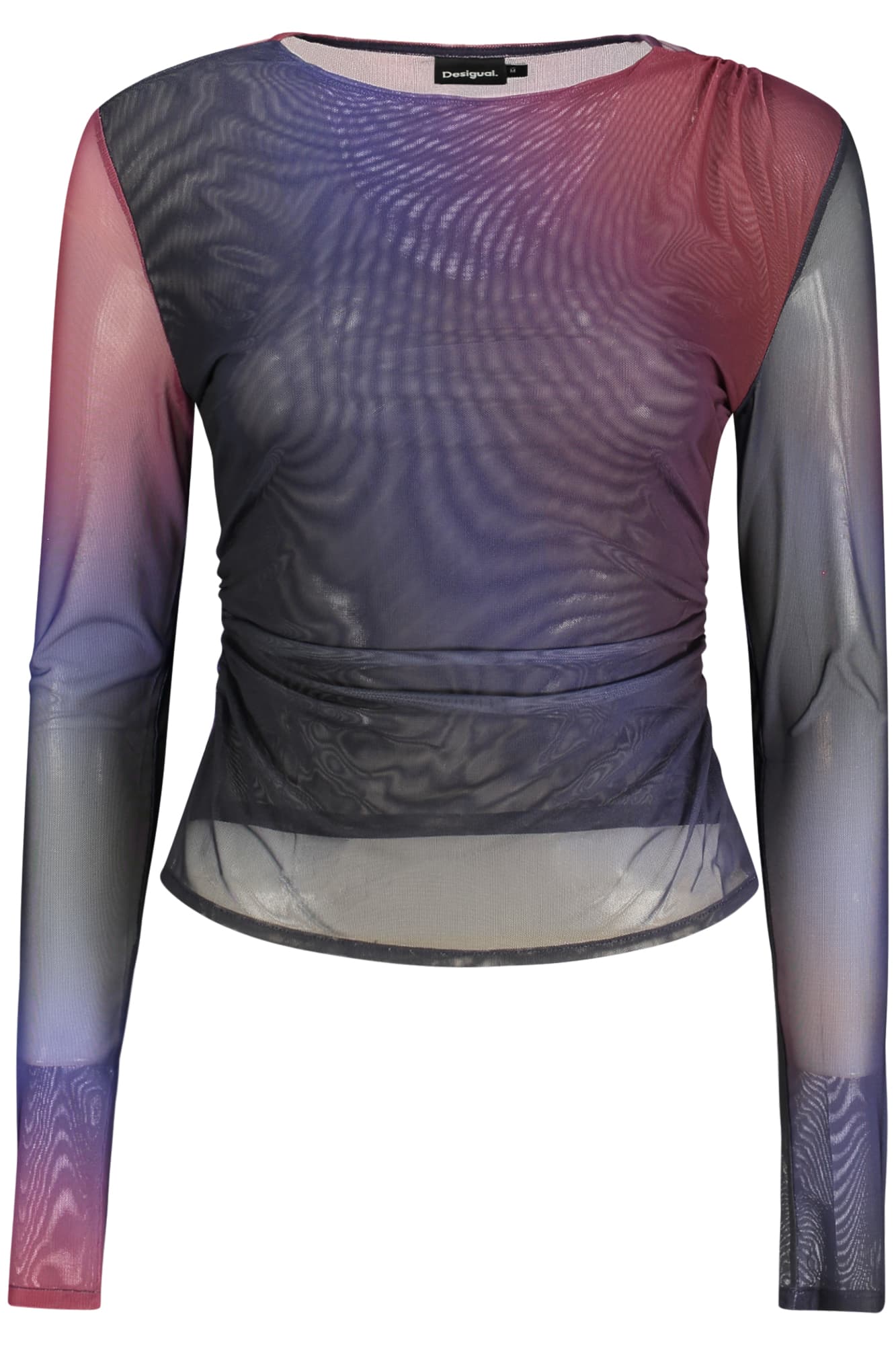 DESIGUAL T-SHIRT MANICHE LUNGHE DONNA BLU - DESIGUAL