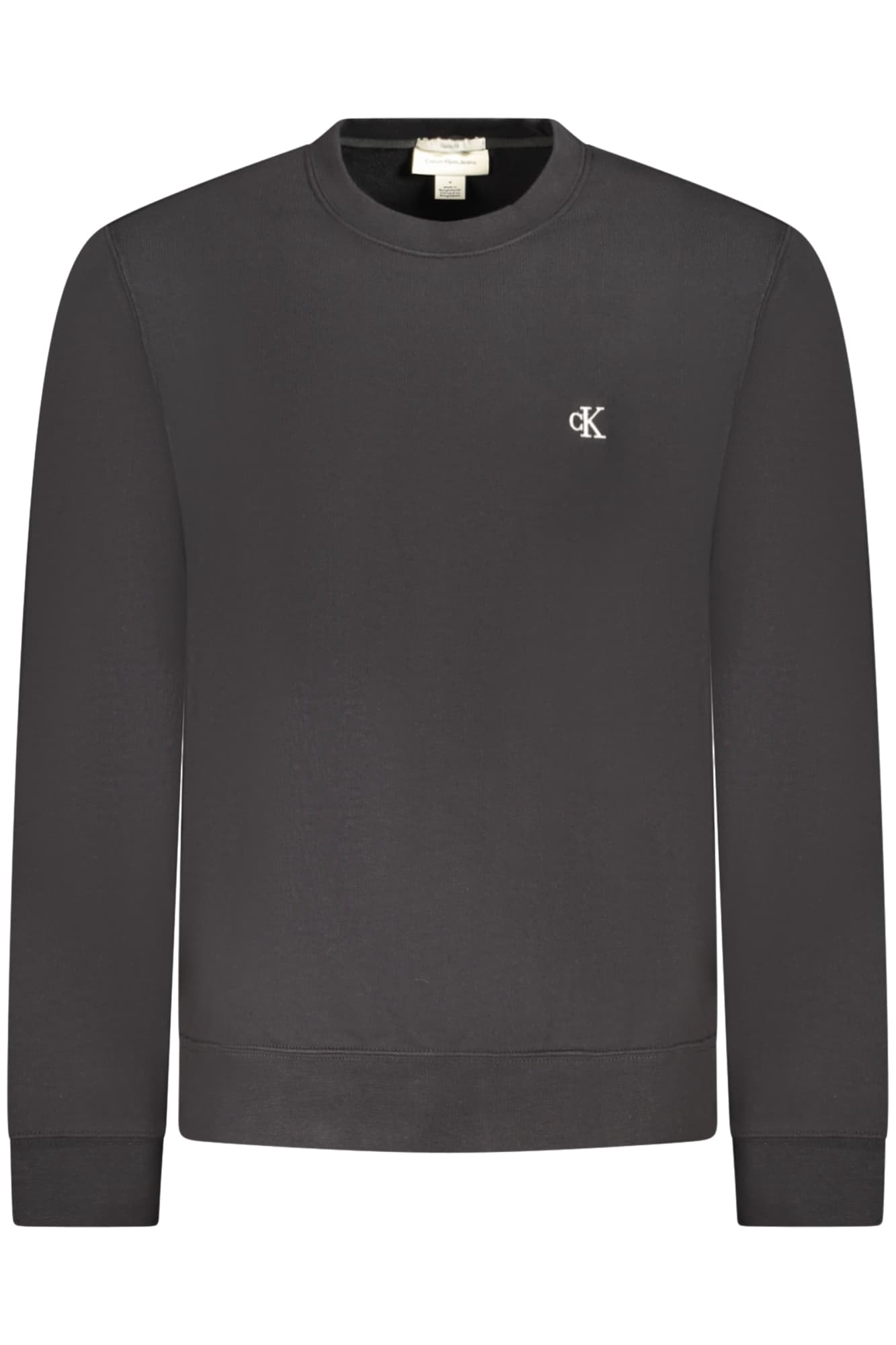 CALVIN KLEIN FELPA SENZA ZIP UOMO NERO - CALVIN KLEIN