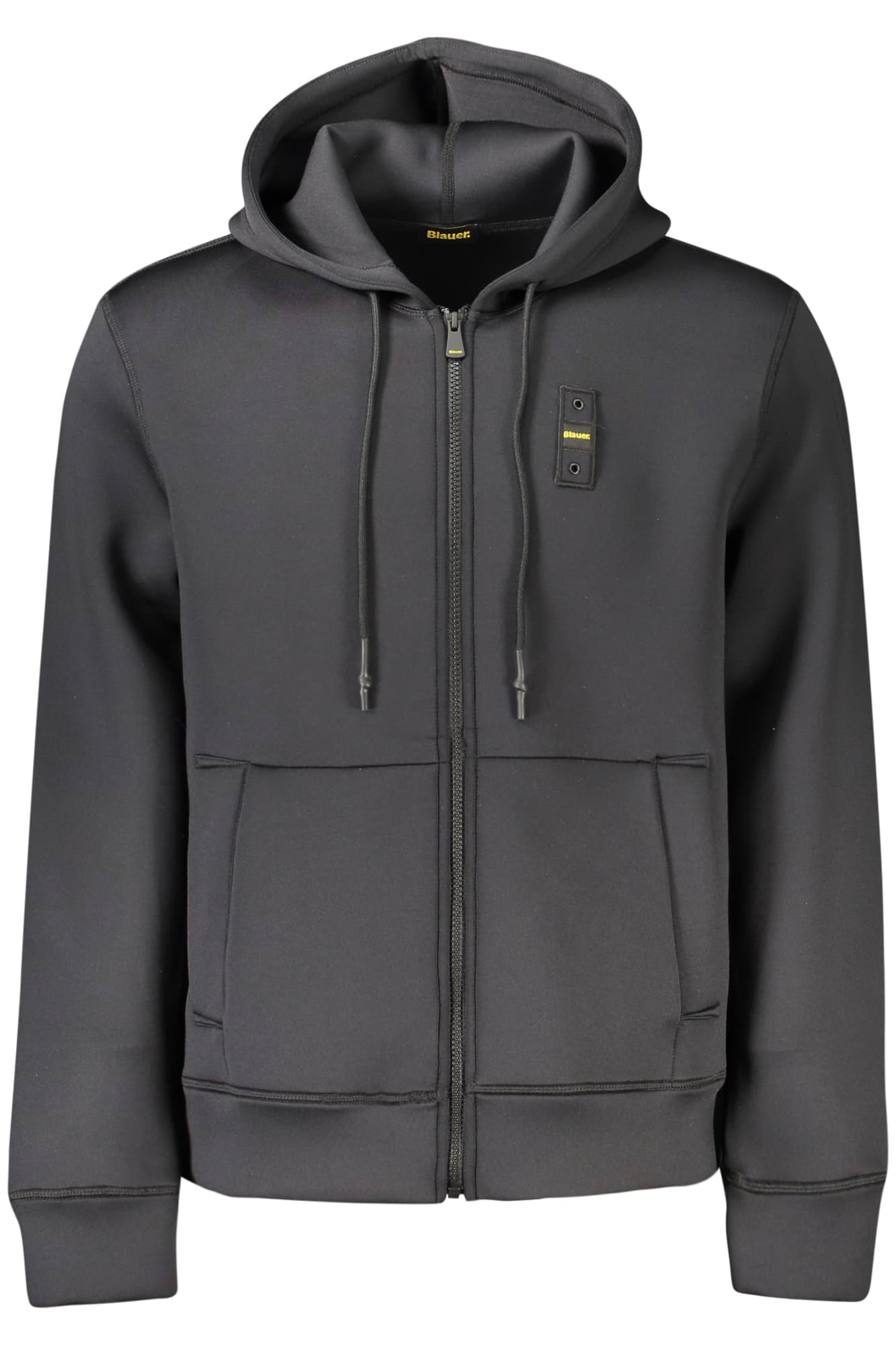 BLAUER FELPA CON ZIP UOMO NERO - BLAUER APPAREL