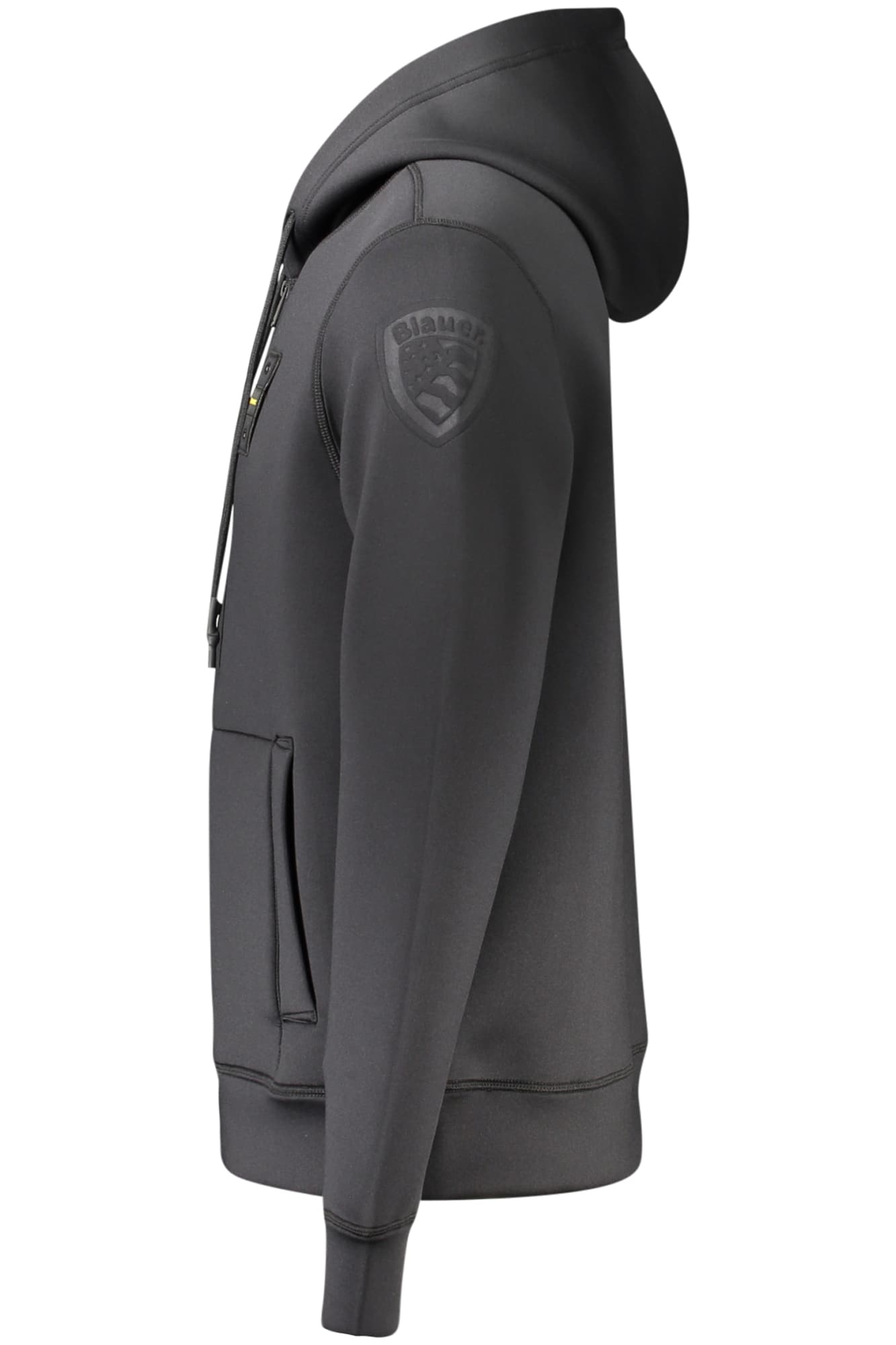 BLAUER FELPA CON ZIP UOMO NERO - BLAUER APPAREL