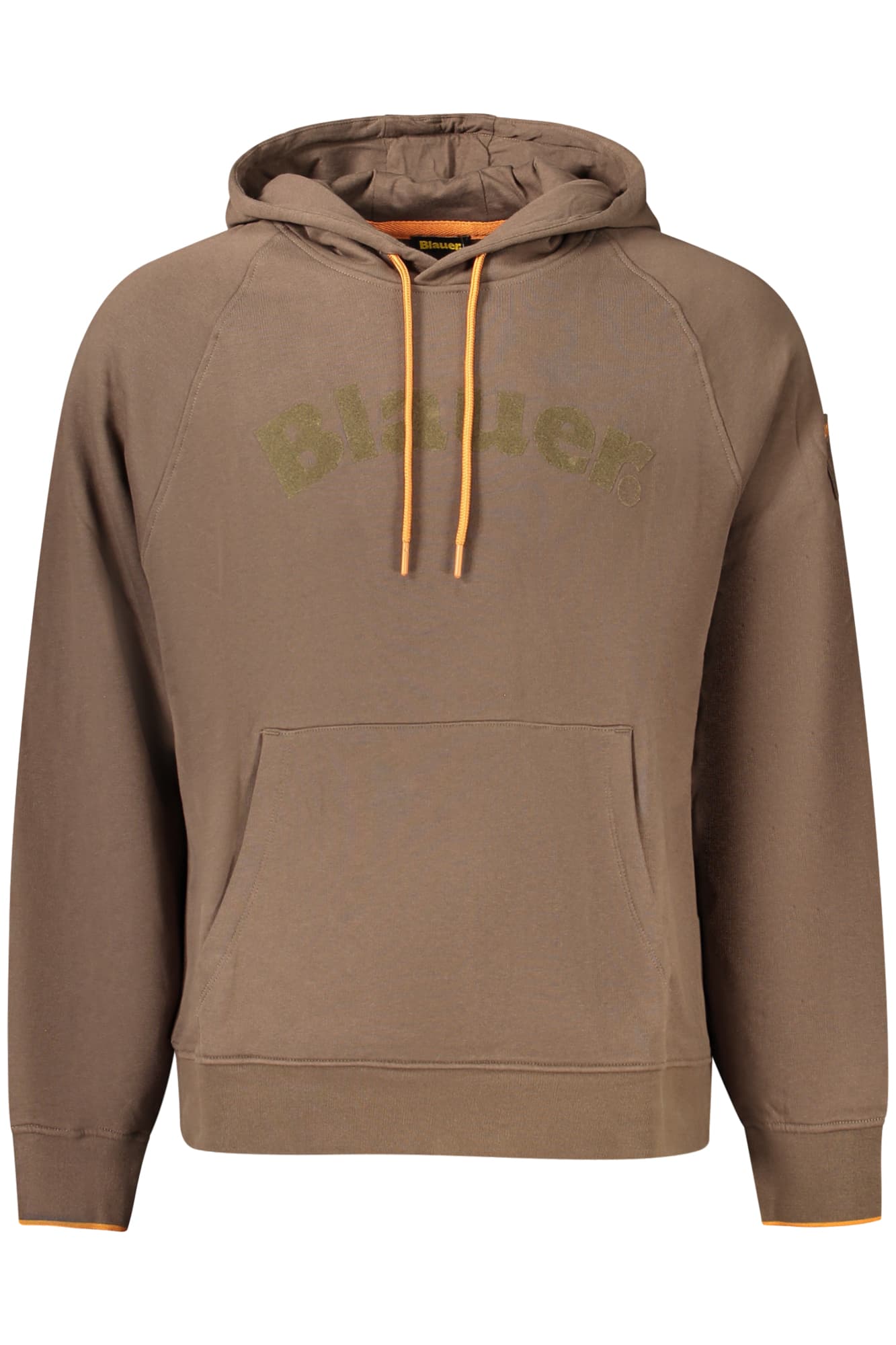 BLAUER FELPA CON ZIP UOMO MARRONE - BLAUER APPAREL