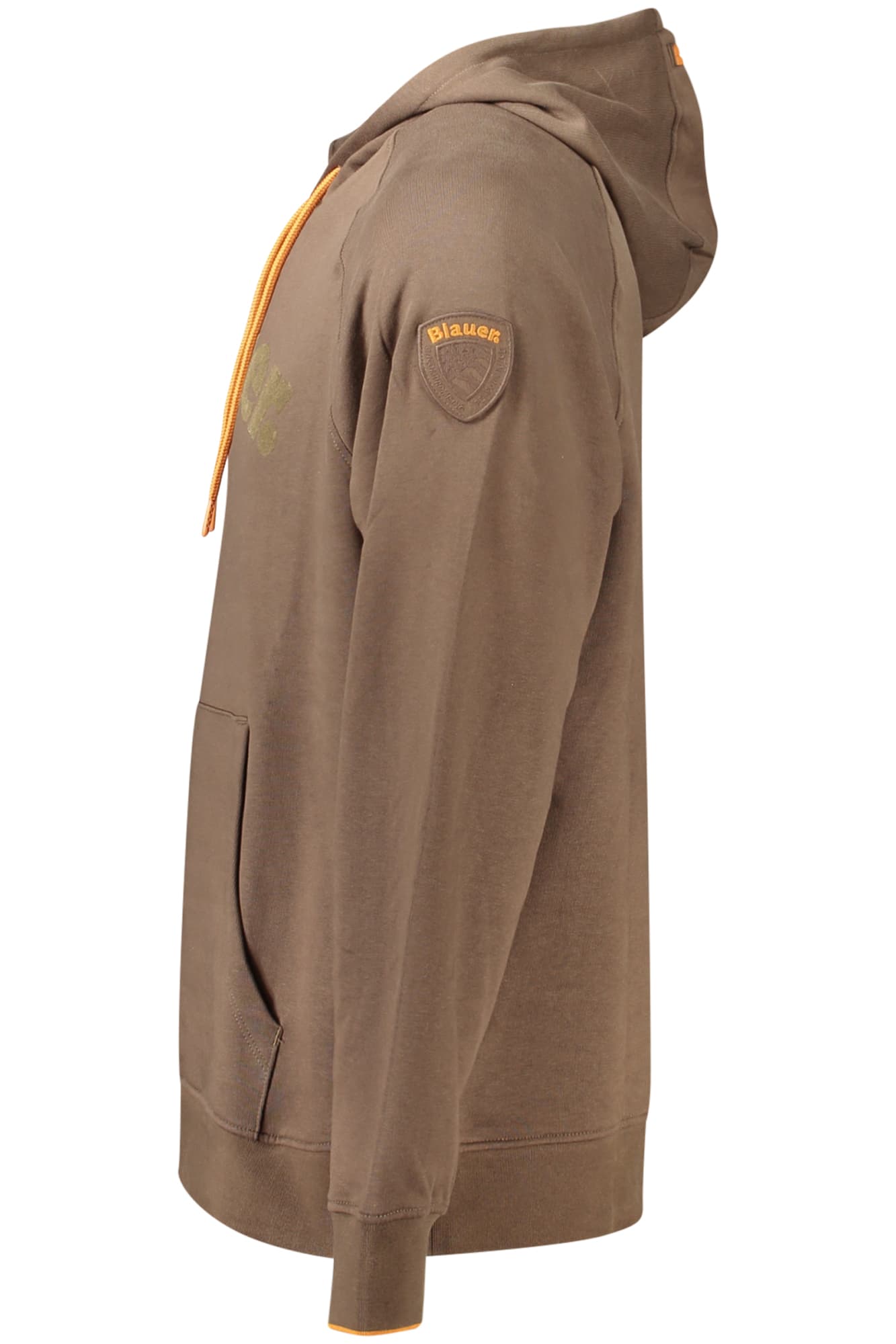 BLAUER FELPA CON ZIP UOMO MARRONE - BLAUER APPAREL